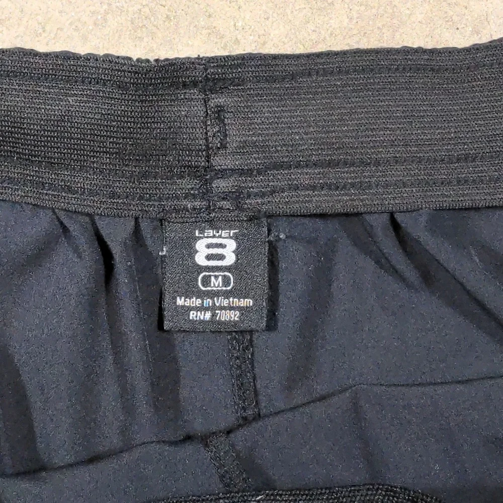Layer 8 Womens Athletic Shorts Black Medium M Drawstring Elastic Waist Gym Run - Picture 5 of 9